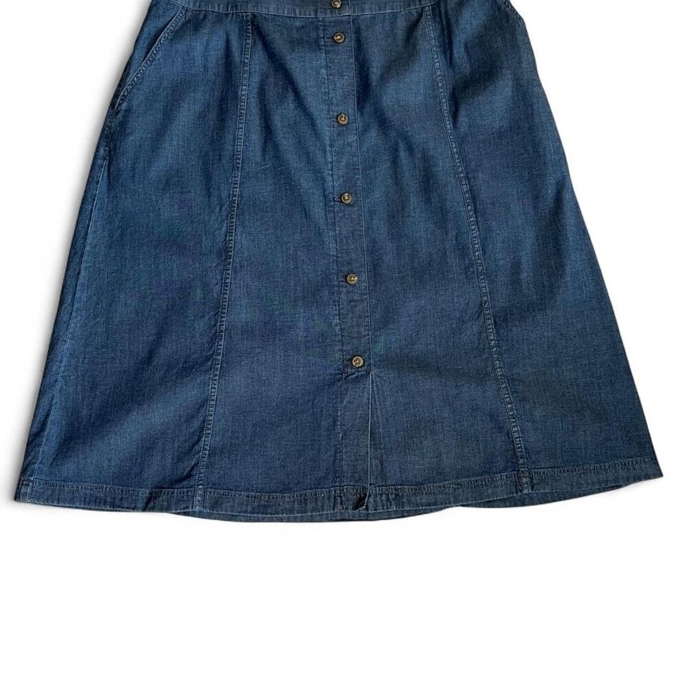 Denim & Co Stretch Denim Midi Skirt, Size Extra Large
